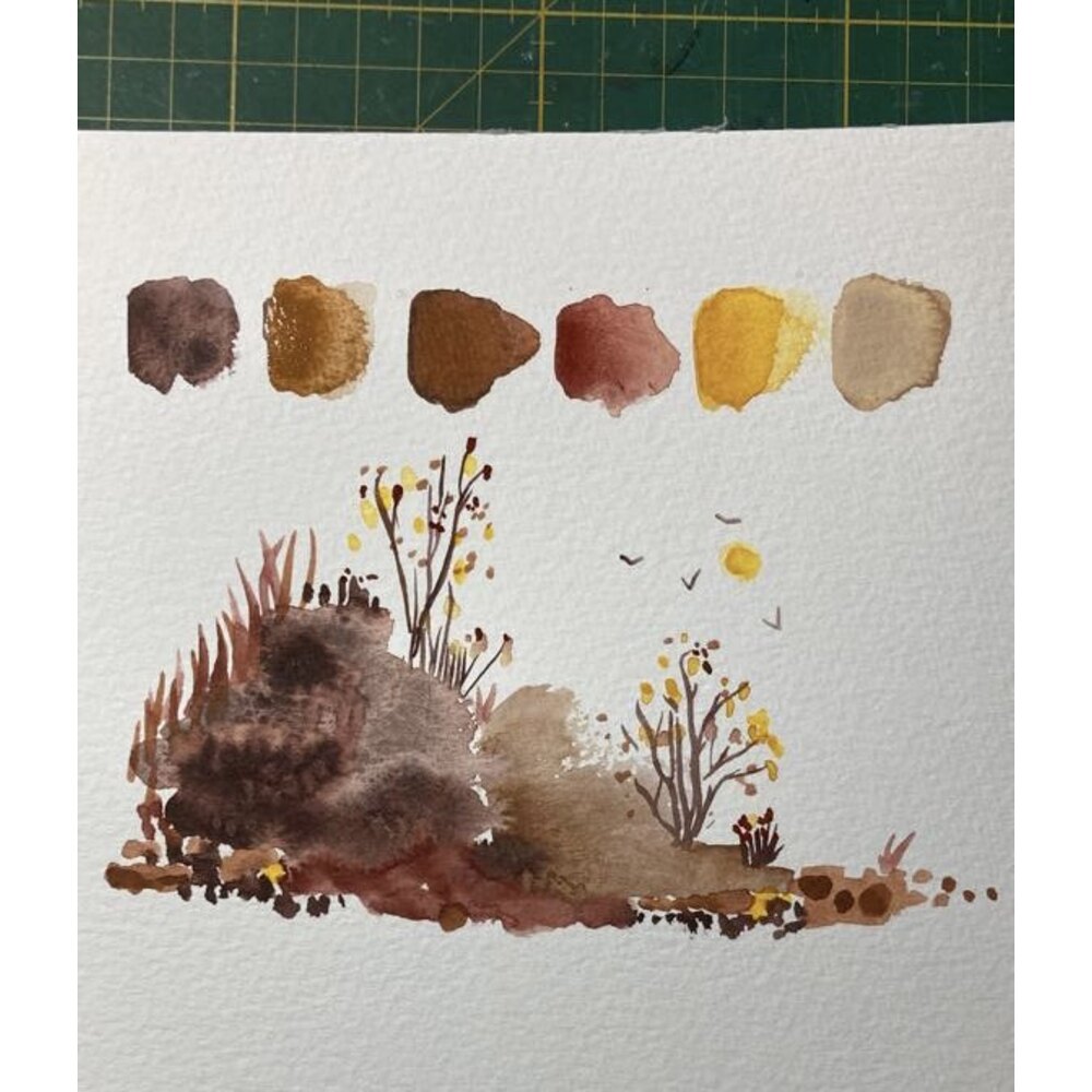 Handmade FZ Trio 1 Rocks Watercolour Trial Set