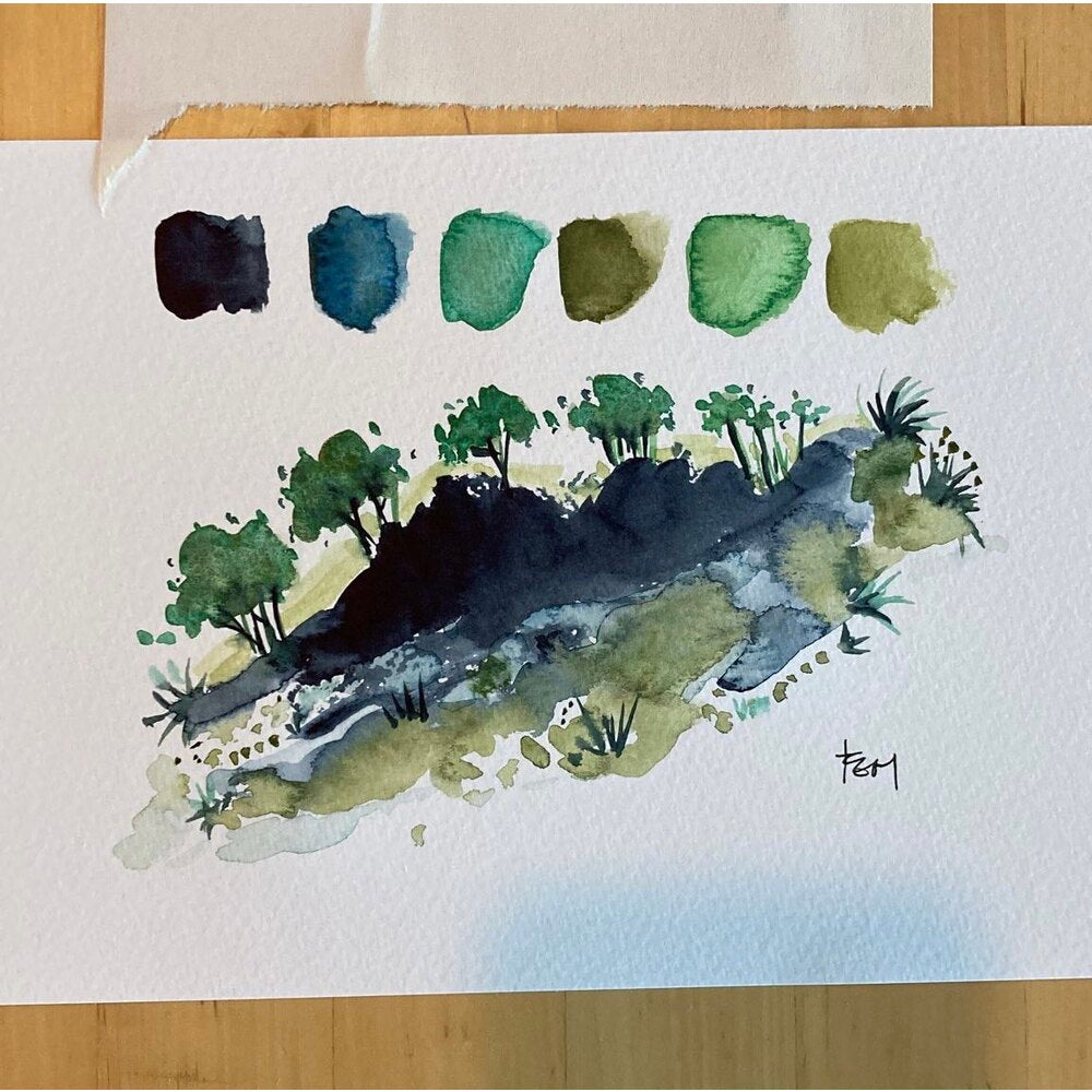 Handmade FZ Trio 3 Forest Watercolour Trial Set