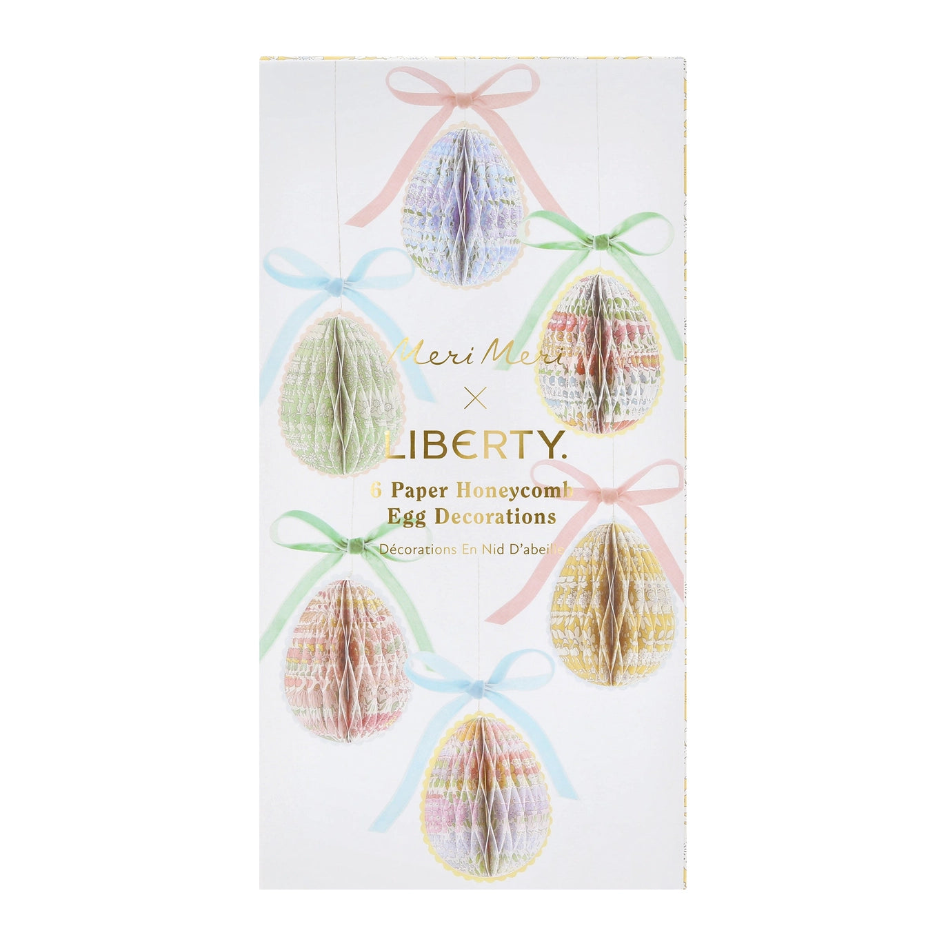 Meri Meri X Liberty Paper Honeycomb Egg Decorations