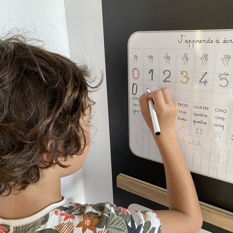 Ardoise magnétique J'apprends à écrire les chiffres