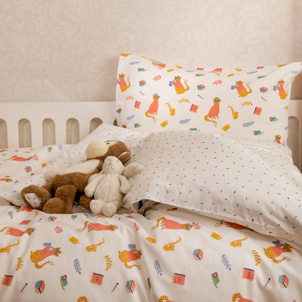 Kids Duvet Cover & Pillow Case – Leopard, The Writer