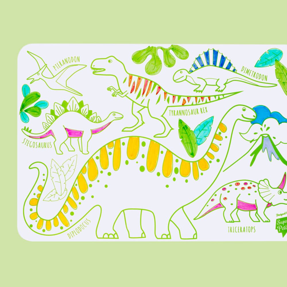 The Dinosaurs Mini Coloring Placemat