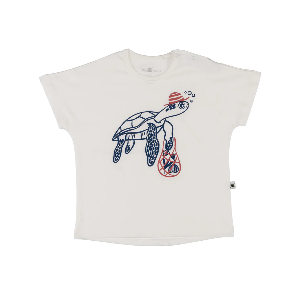 T-shirt de fête blanc cassé
