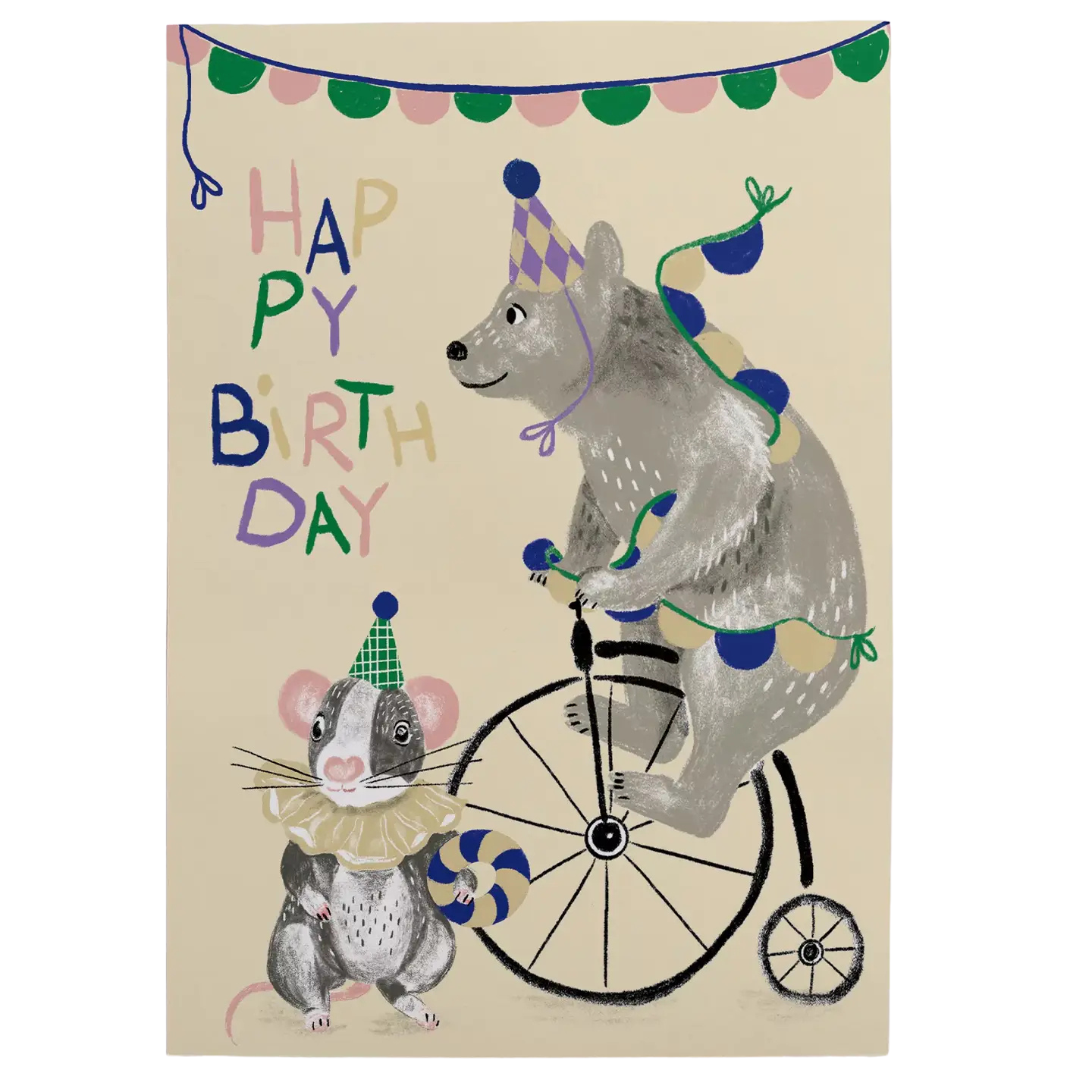 Circus Bear Postcard