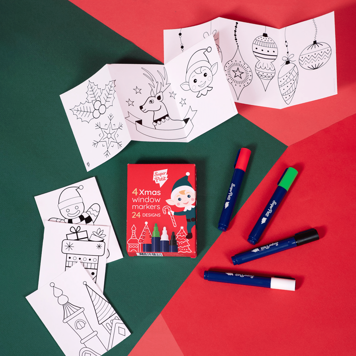 4 WINDOW MARKERS + 24 DESIGNS TO REPRODUCE