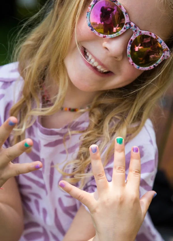 Water-based nail polish- Purple Glitter